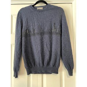 il Borgo for Neiman Marcus M cashmere sweater blue San Francisco skyline Italy